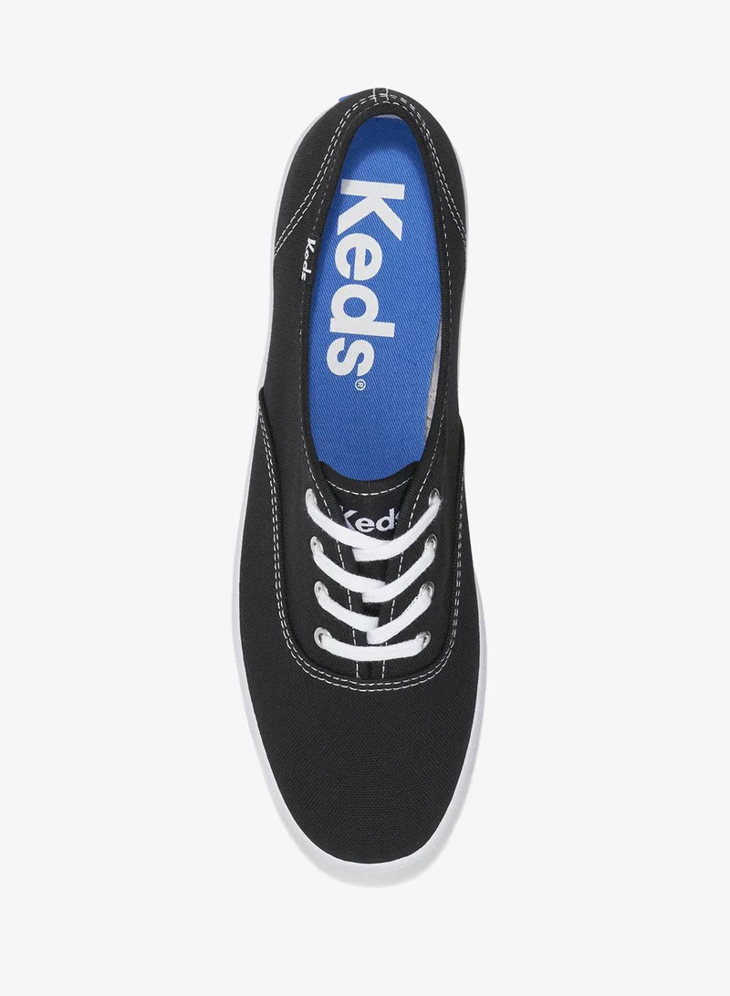 Keds black Keds Women's Champion Originals Lace Up Canvas Casual Sneaker Black for Women | Best Price UAE